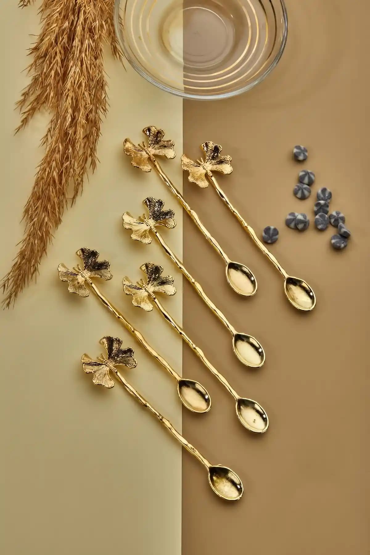 Zeryas Home 6'lı Kelebek Model Çay Kaşığı Seti Estetik ve Dayanıklı Tasarım