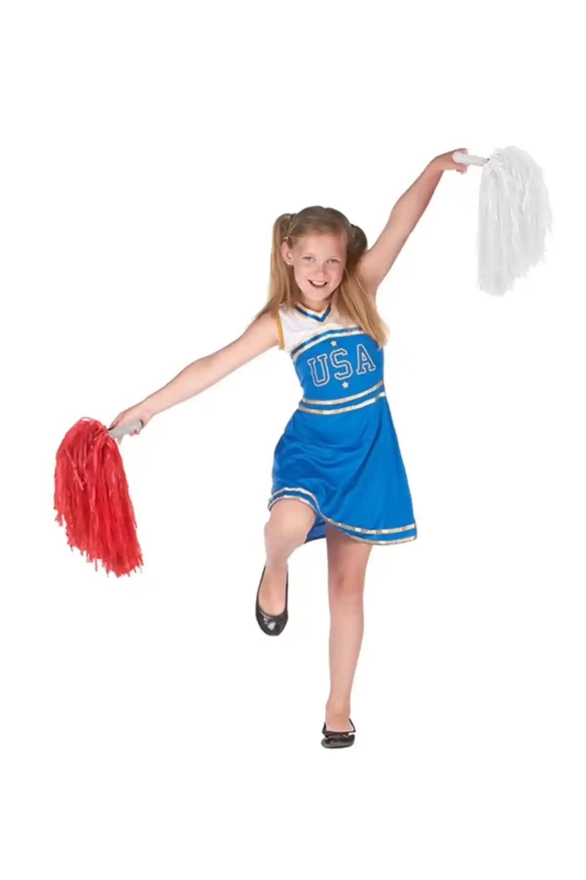 23 Nisan Kutlamaları İçin Kırmızı Beyaz Renklerde Çift Gösteri Ponponu