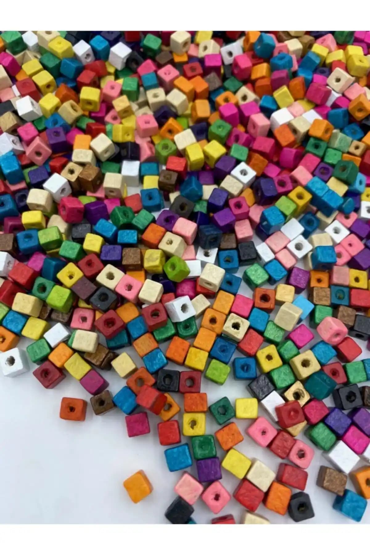 5mm Karışık Renkli Tahta Boncuklar Takı ve Dekorasyon Malzemeleri