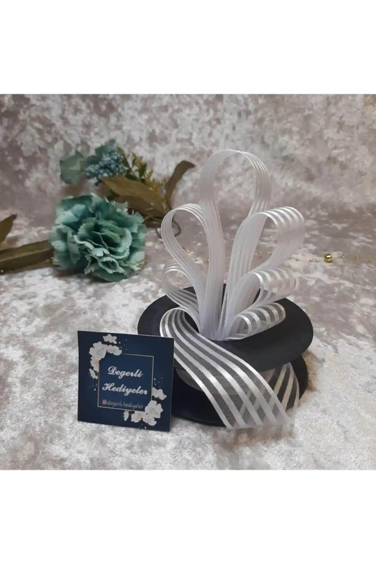 AGH Değerli Hediyeler 2.5 cm Beyaz Şifon Kurdele Dekorasyon ve Hediye Paketleme Malzemesi