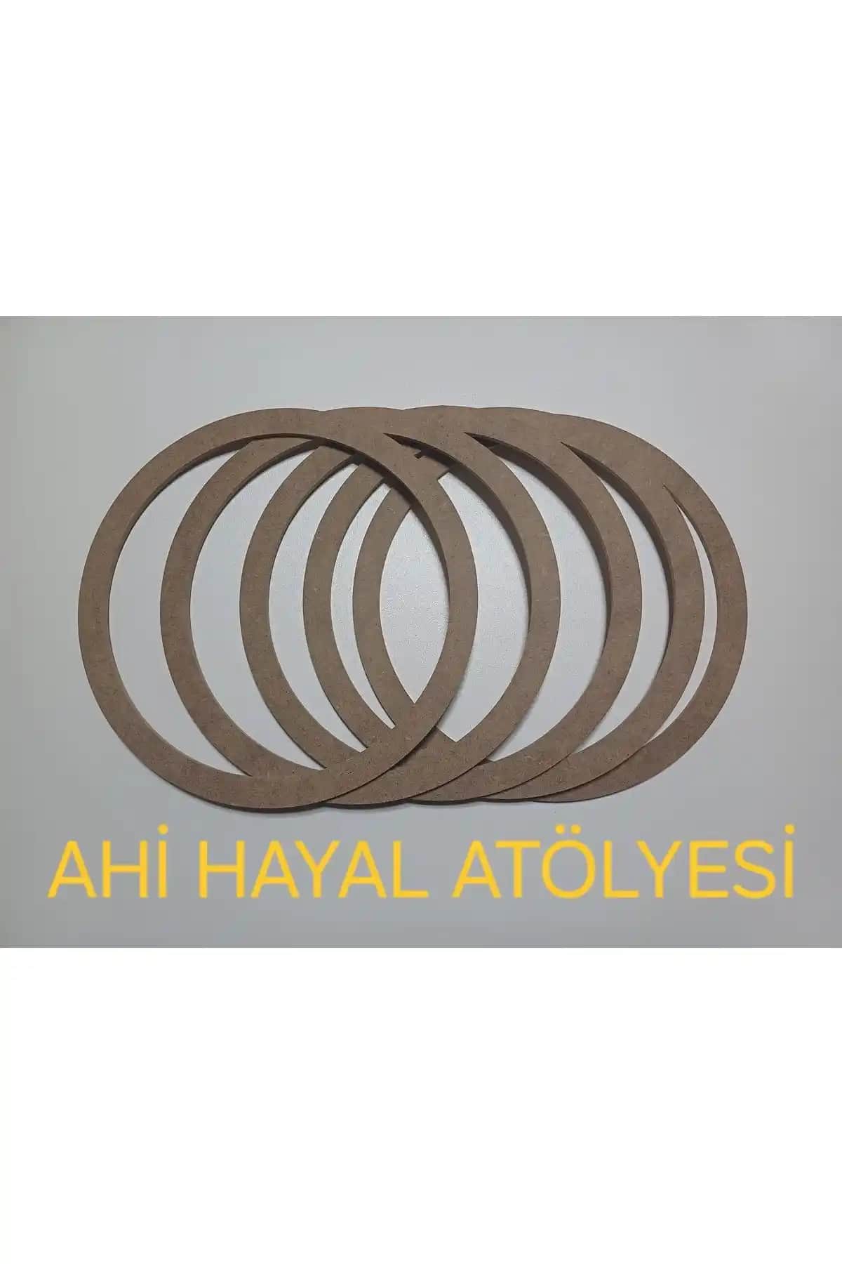 Ahi Hayal Atölyesi Ham MDF Kasnak Seti 15cm 5'li El Sanatları ve Dekorasyon Malzemeleri