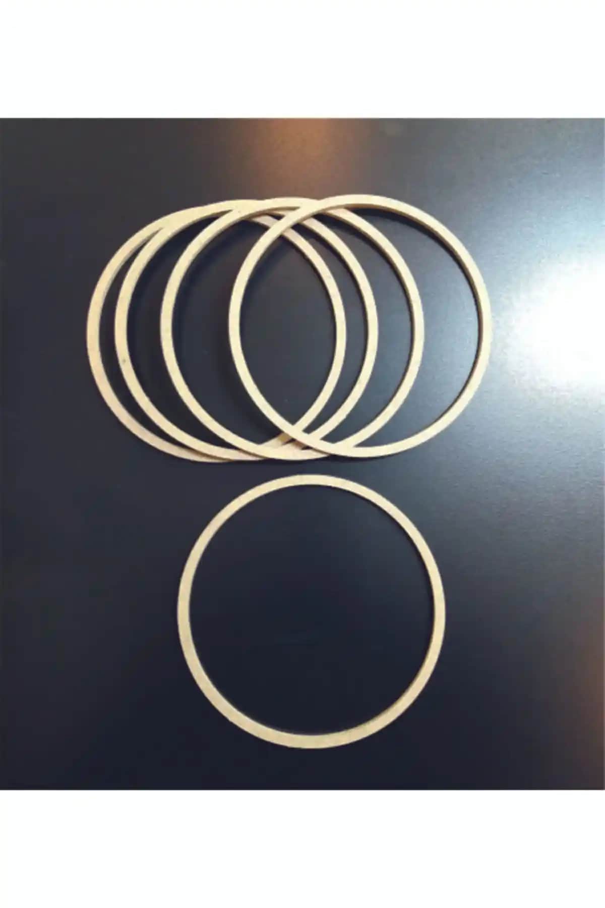 Ahşap ve el sanatları projeleri için 5 adet ham MDF kasnak seti 16.5cm