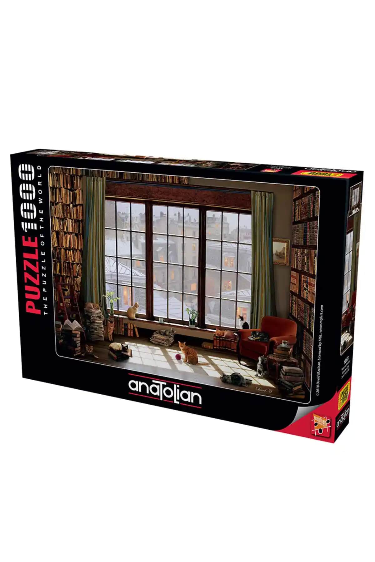 Anatolian Puzzle 1000 Parça Pencere Kedileri - Yüksek Kaliteli ve Detaylı Puzzle Seti