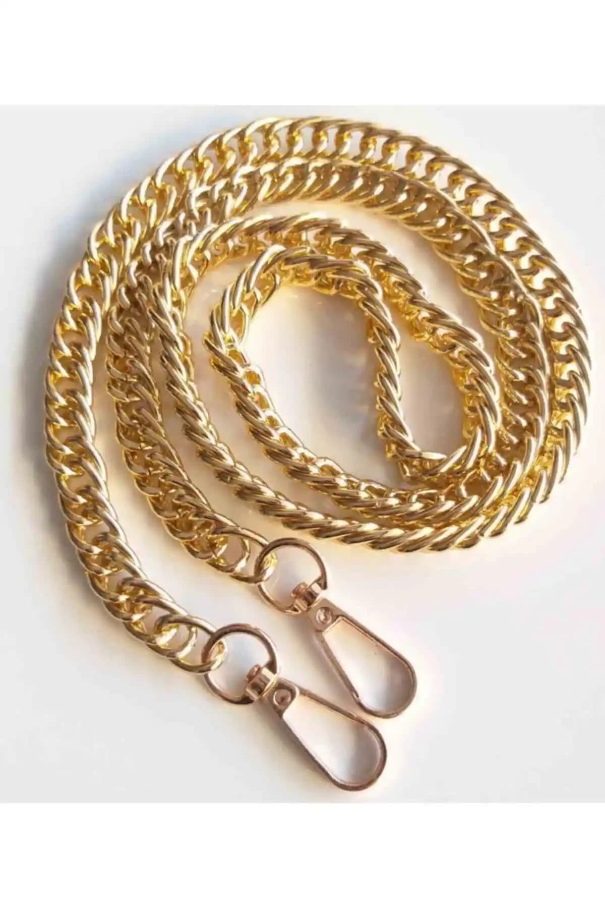 Angel Çanta Aksesuarı Çift Halkalı Light Gold Zincir 140 Cm Şıklık ve Fonksiyonellik Sunar