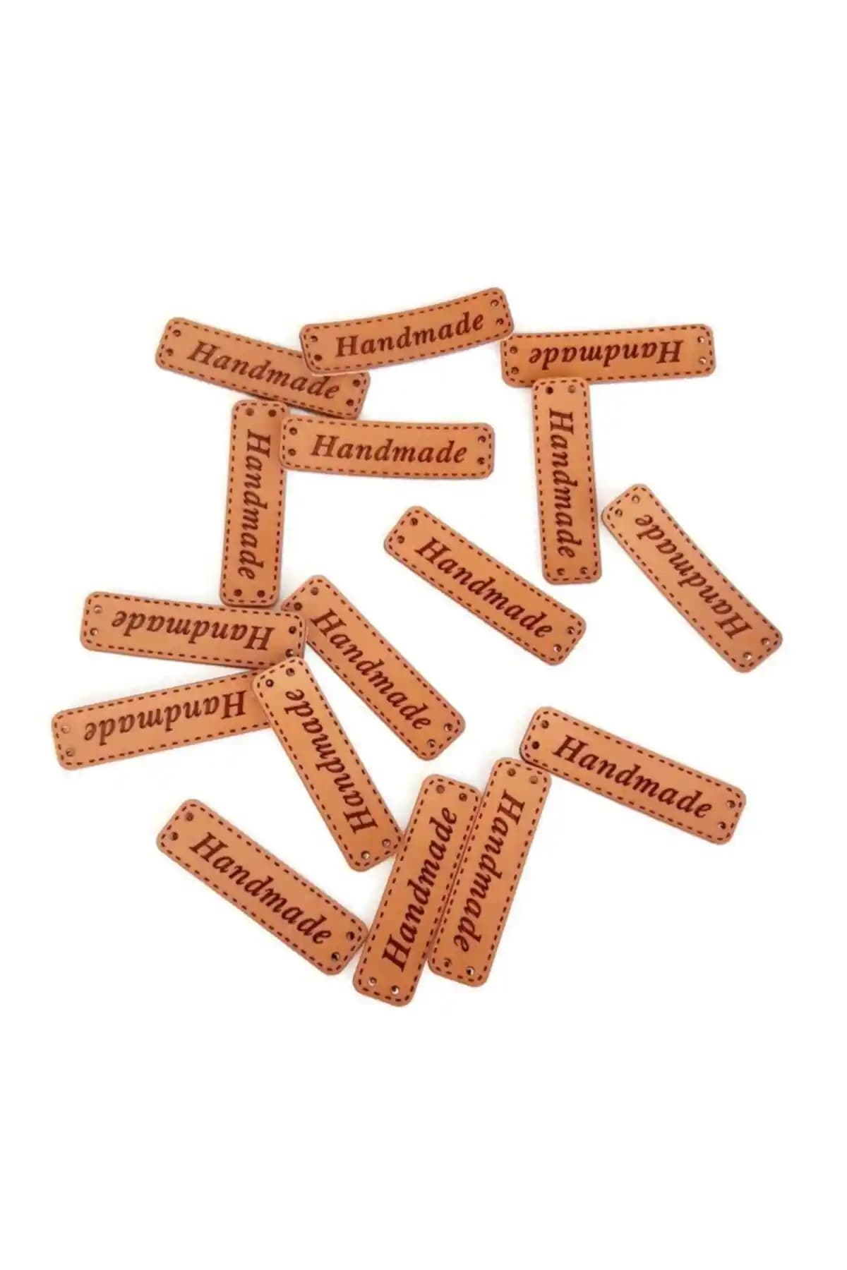 Angel Marka Suni Deri Etiket Seti: El Yapımı Çanta ve Aksesuarlar İçin Şık Detaylar