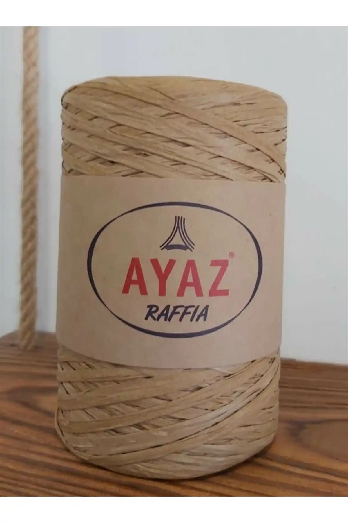 Ayaz Doğal Rafya Kağıt İp Yumak: El Sanatları ve Dekoratif Projeler İçin Dayanıklı Malzeme