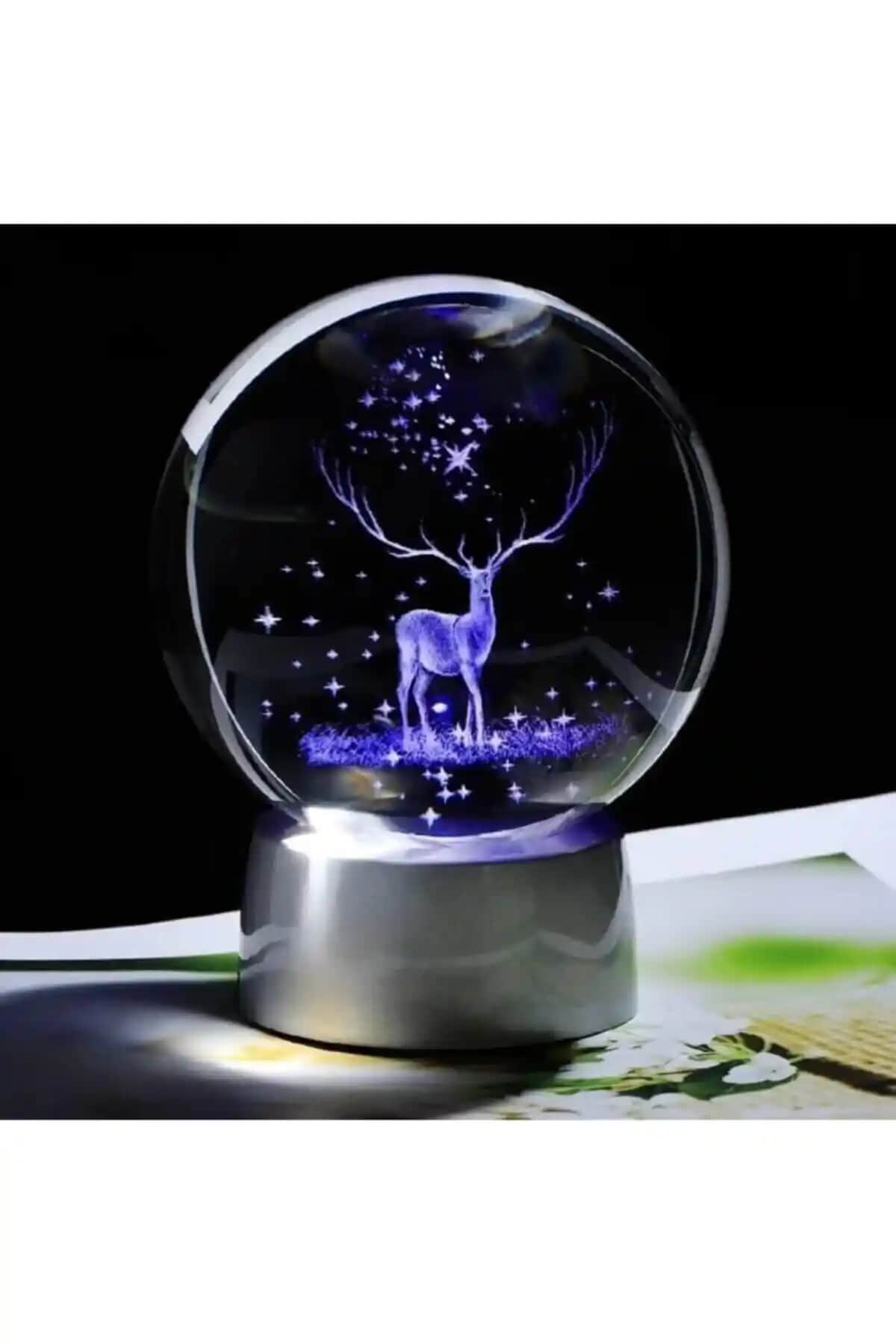 Bakgeldi Kristal Cam Küre ve 3D Geyikli Işıklı Küre Karşılaştırması