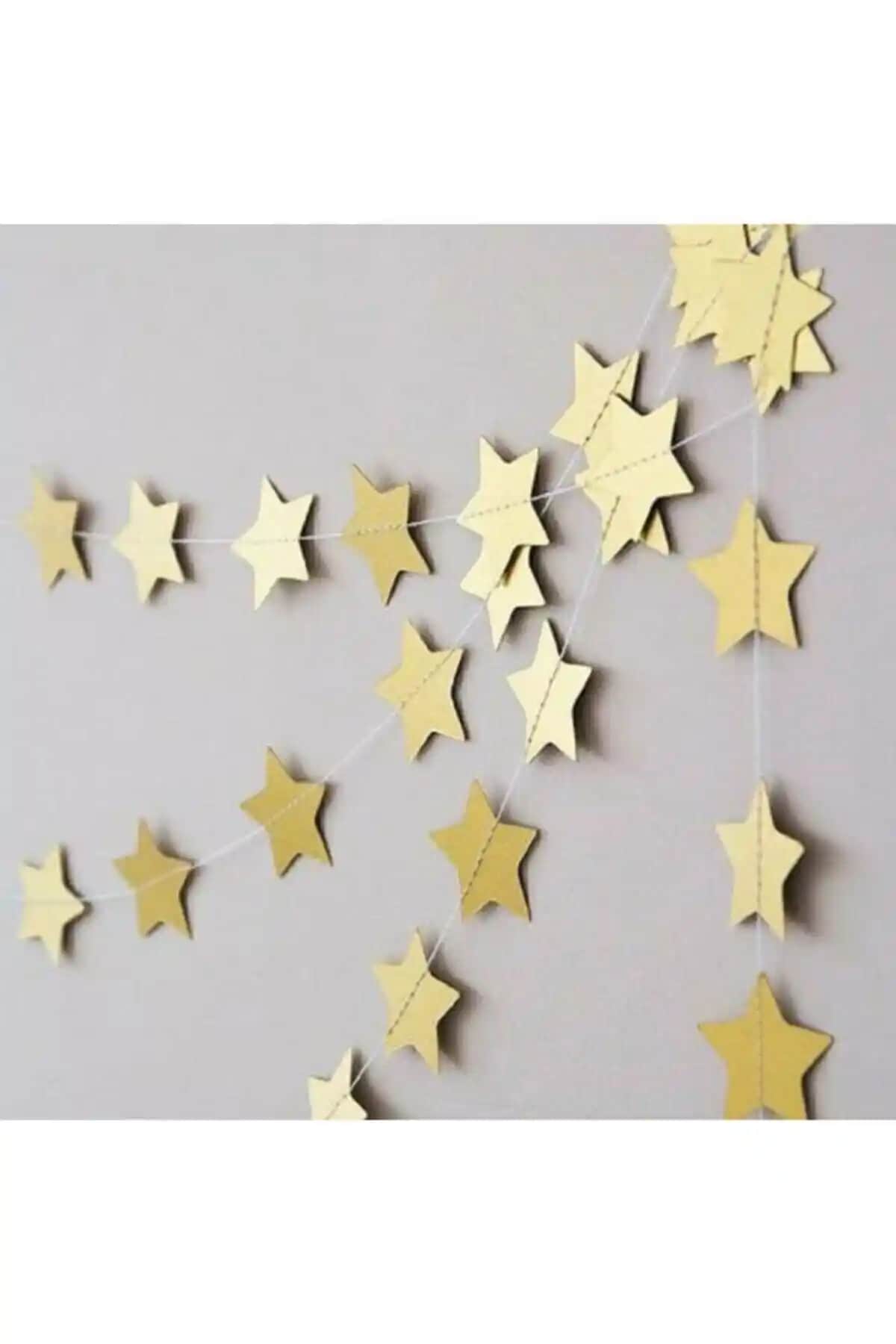 BambaPaw Gold Yıldız Süs: Şık ve Dayanıklı Dekoratif Parti Süsleri