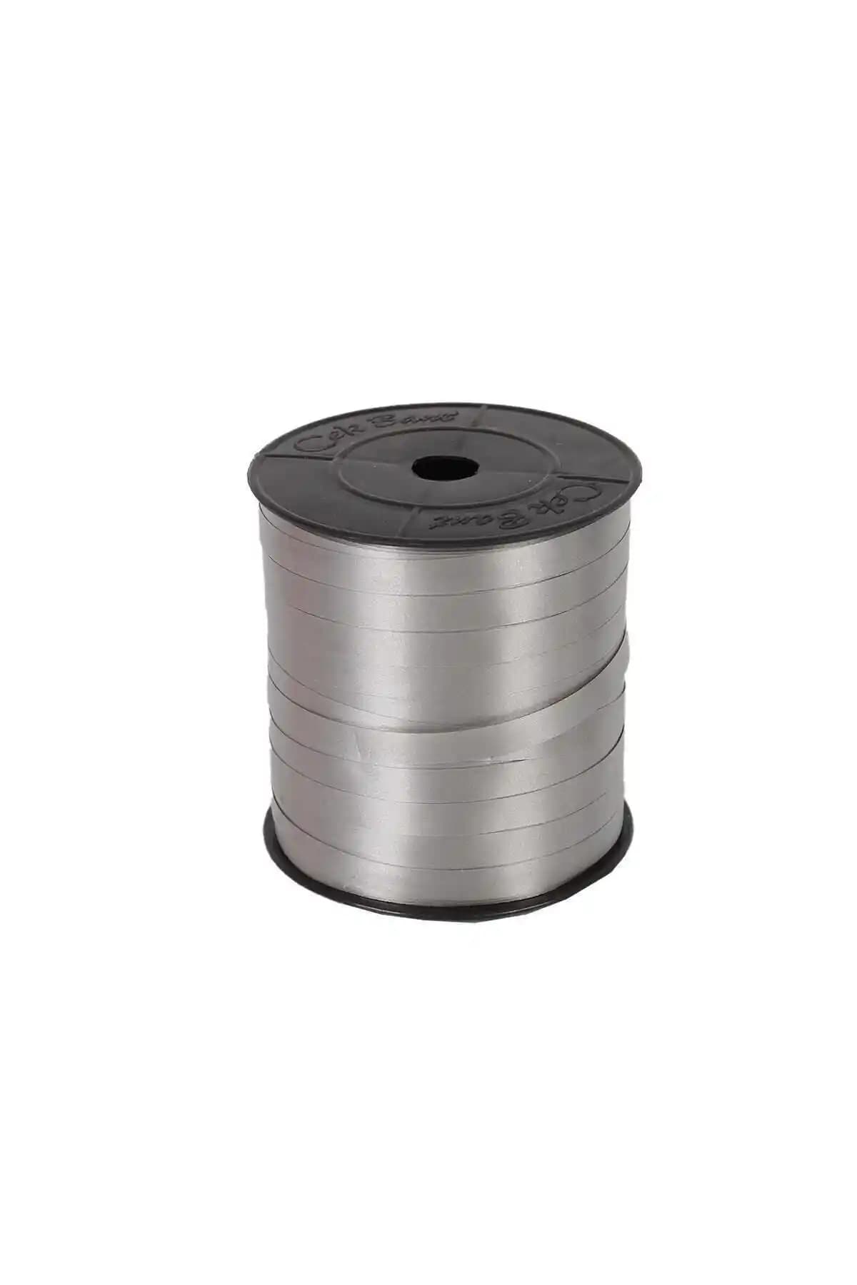 BEST PARTİ Gümüş Renkli Düz Şerit Rafya 200 Metre Balon İpi Dekorasyon Malzemesi