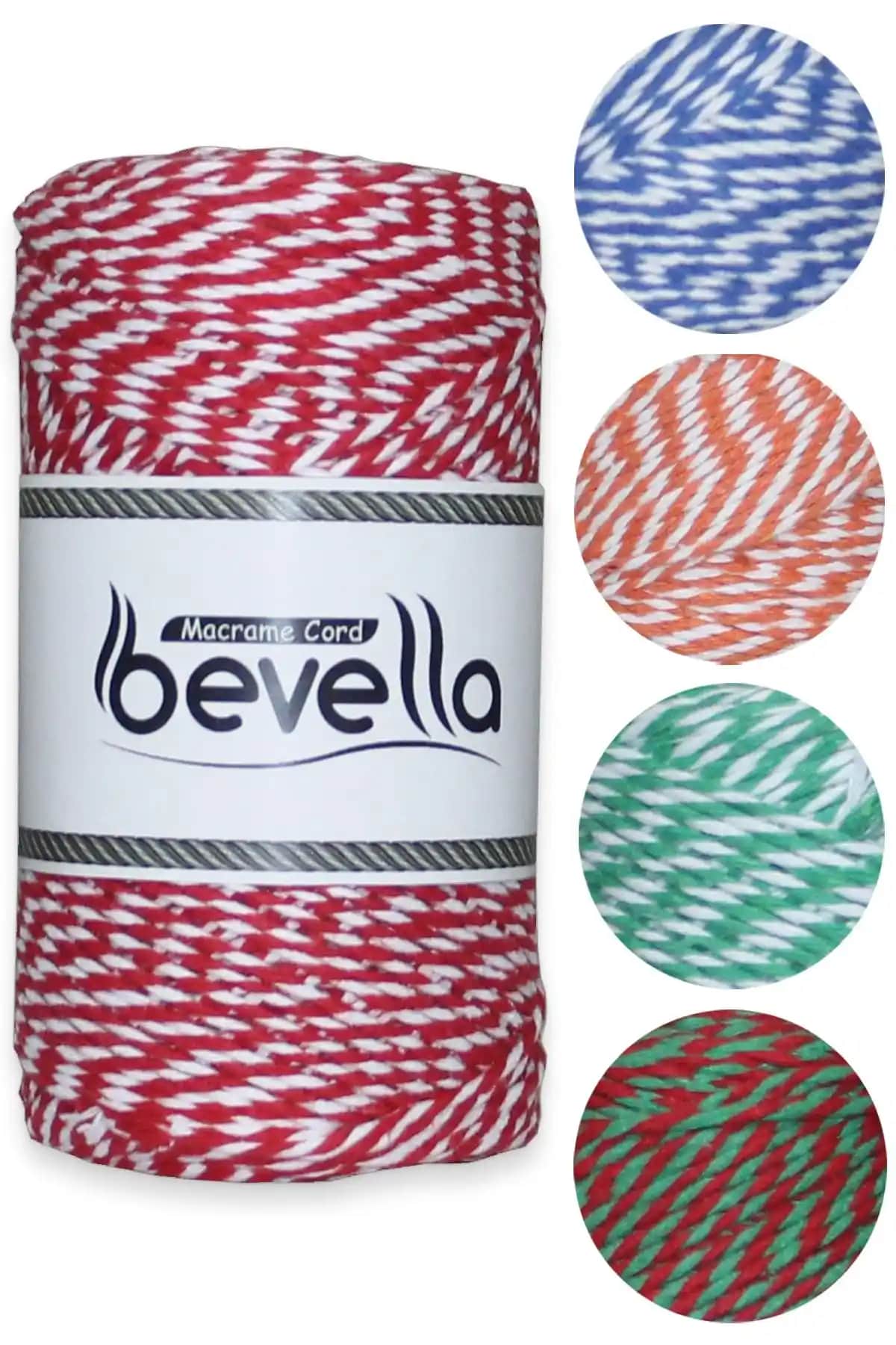 Bevella Kırmızı Beyaz İp: Yılbaşı ve Hediye Paketleme İçin Şık ve Dayanıklı Malzeme
