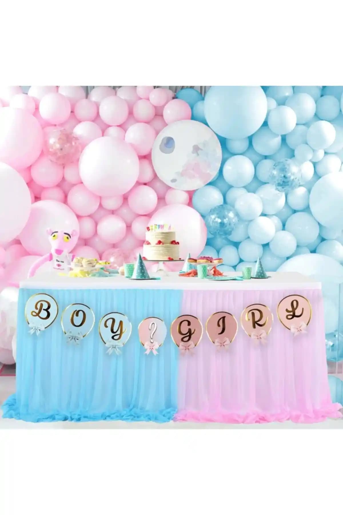 Big Party Cinsiyet Belirleme Partisi Bannerı Renkli ve Şık Dekorasyon Çözümü