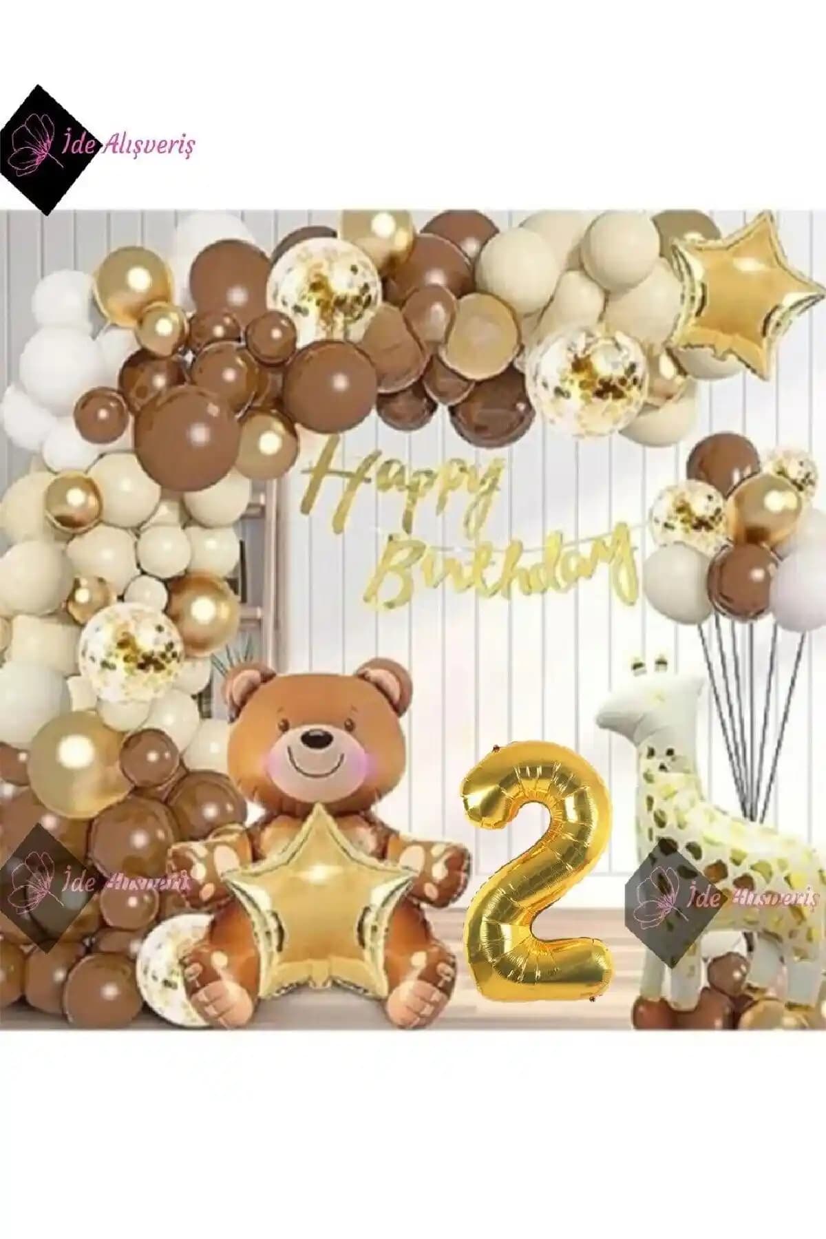 Bkmc Hayvan Temalı Folyo Balonlu Doğum Günü Seti ile Kutlamalarınızı Renkli ve Eğlenceli Hale Getirin