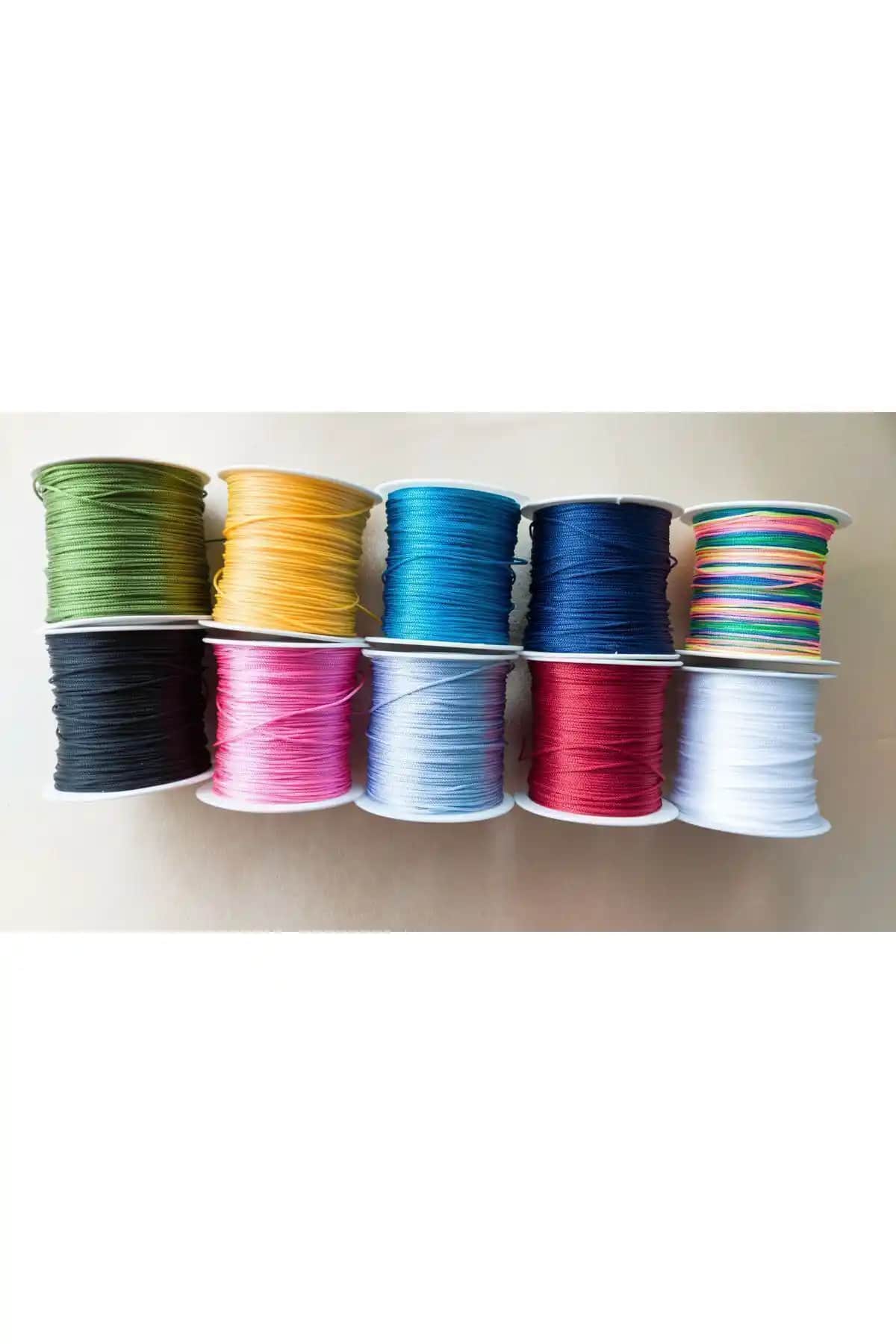 Bonanka 10 Renkli Makrome Bileklik İpi 100 Metre Dayanıklı ve Esnek Tasarım Malzemesi