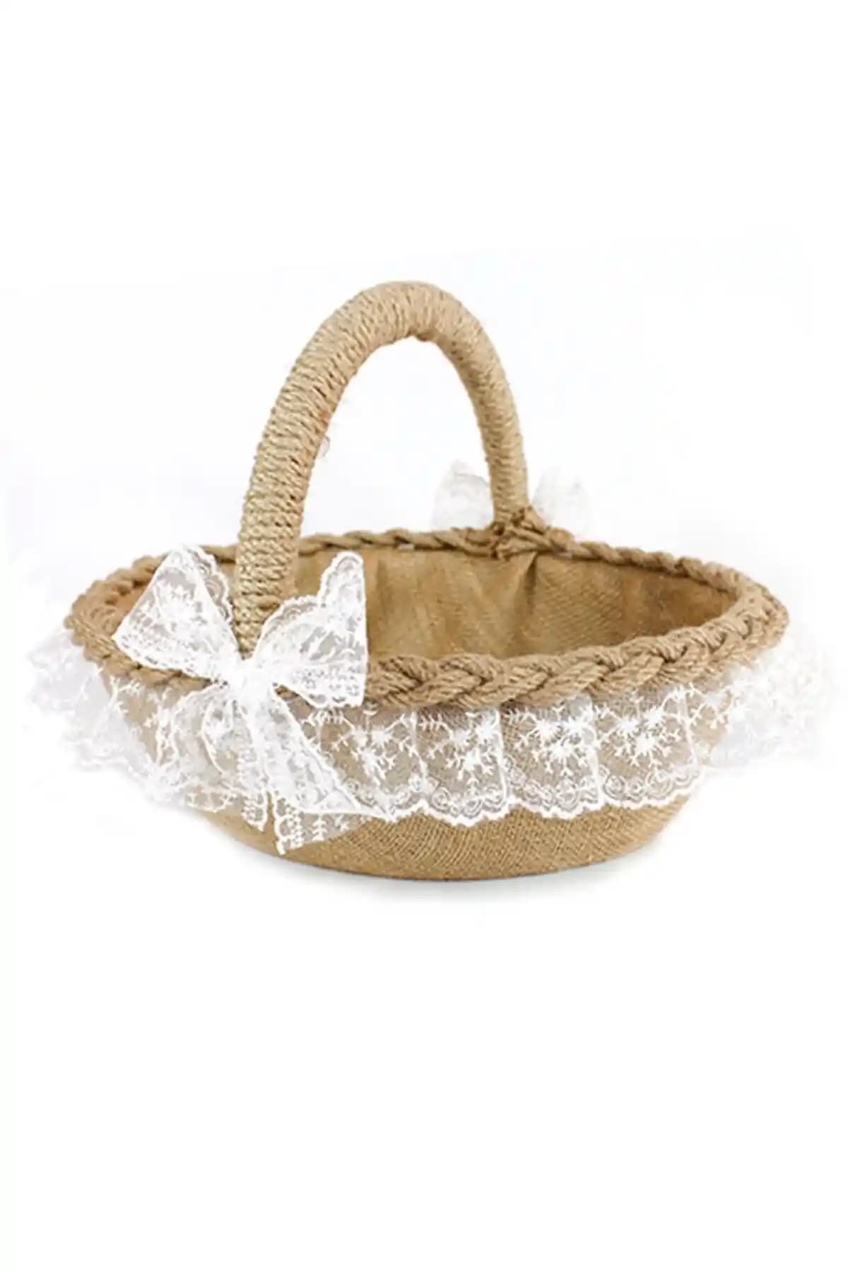 Bonvos Nişan ve Kına Sepeti: Estetik ve Çok Yönlü Dekoratif Hasır Sepet