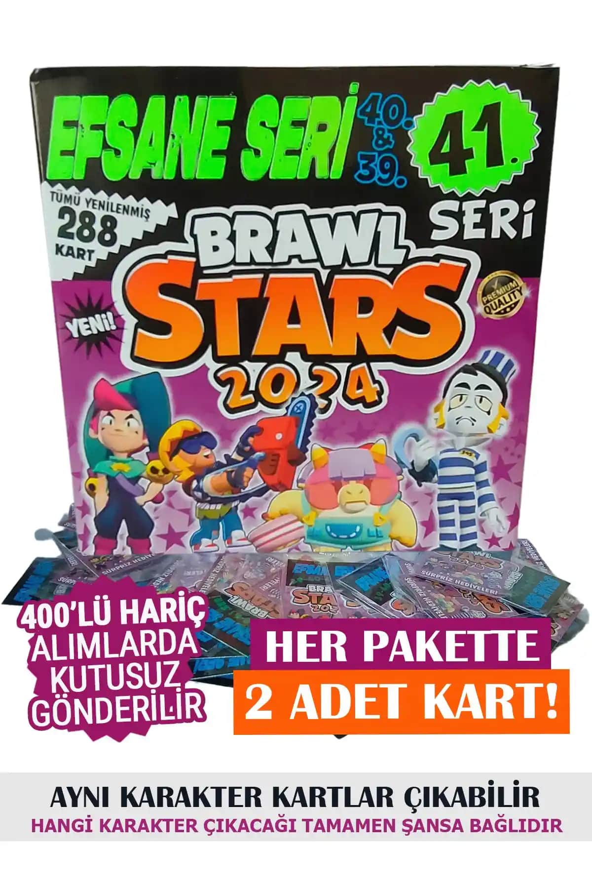 Brawl Stars Efsane 40. Seri 100 Adet Kutusuz Oyun Kartı Koleksiyonu