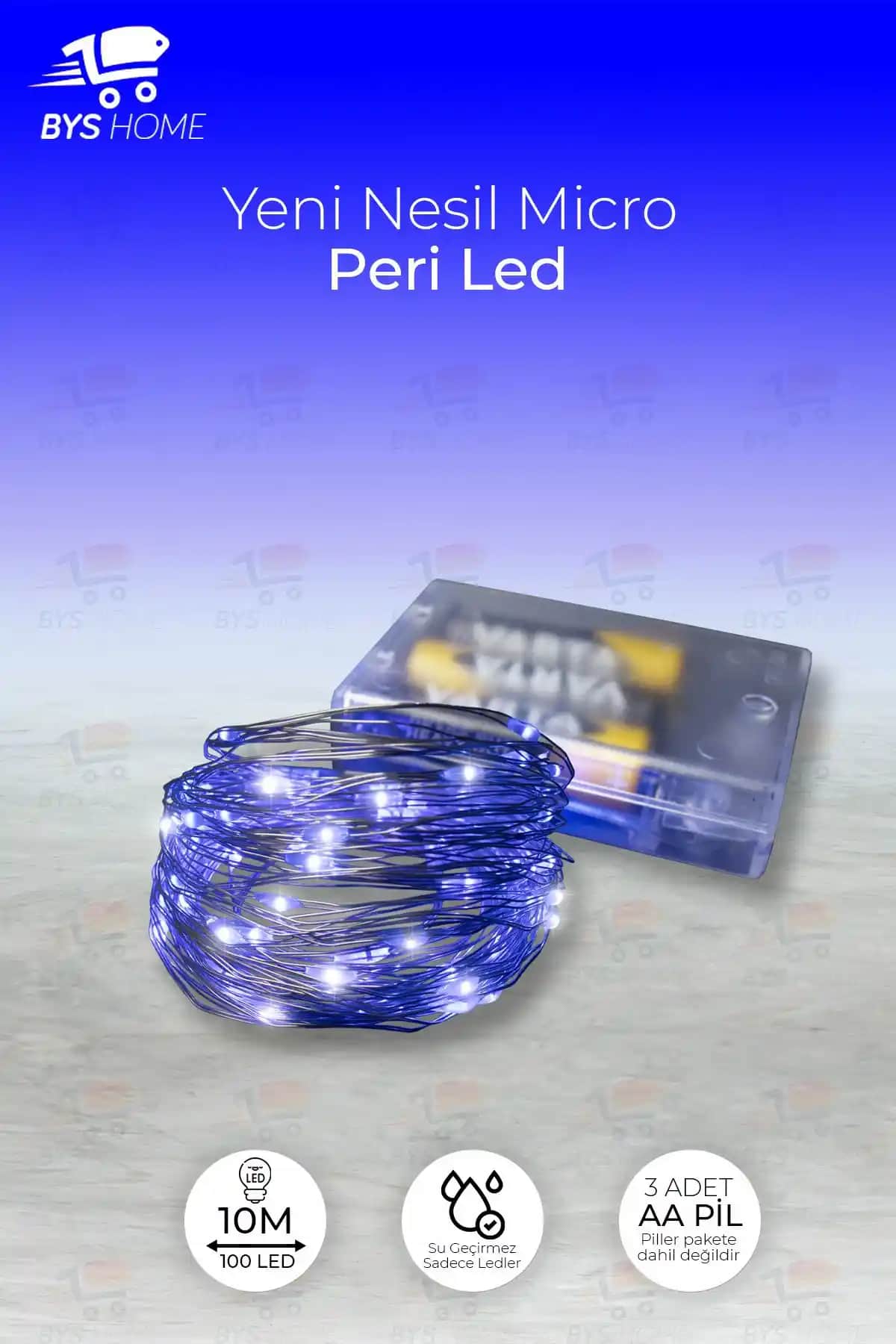 BYSHOME Peri Led 10 Metre Pilli Mavi Renk Dekoratif Aydınlatma Ürünü İncelemesi ve Özellikleri