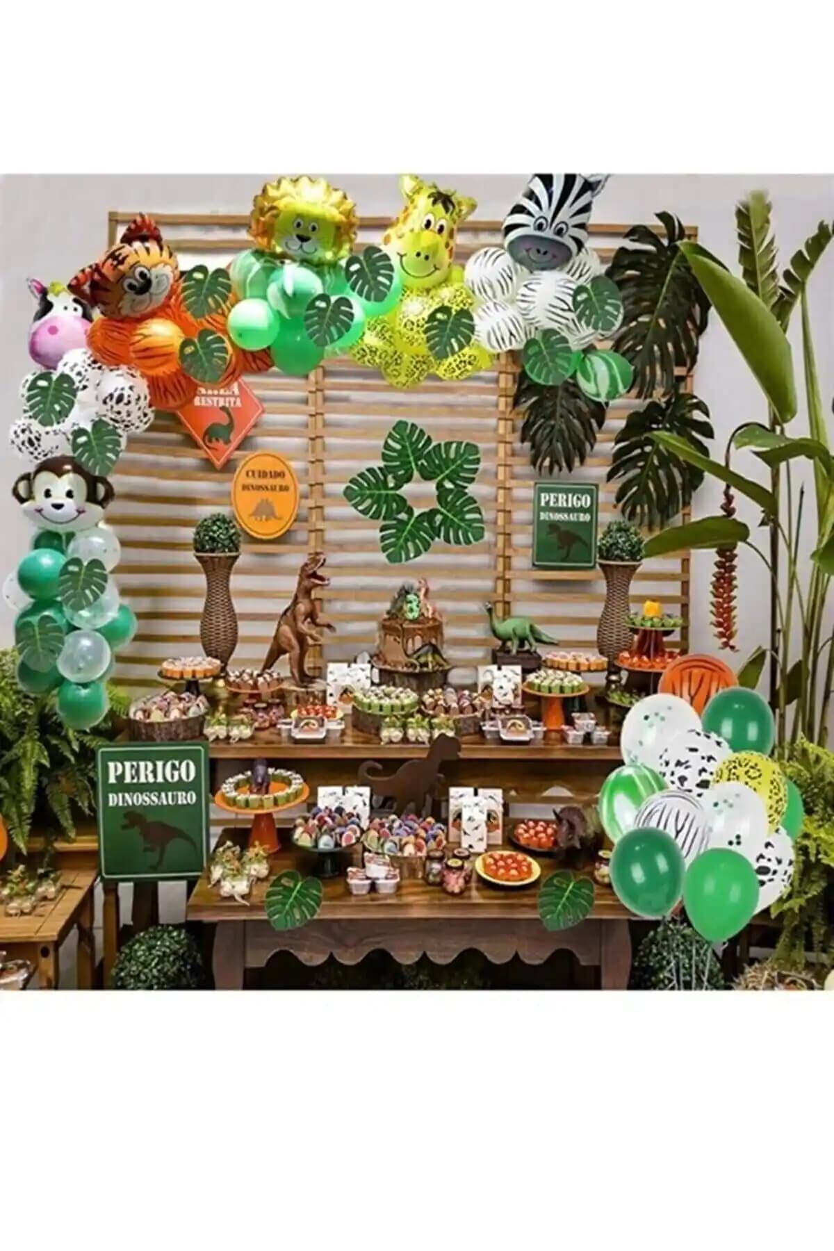 CAVAŞ Safari Temalı Folyo Balon Zincir Seti ile Partilerinizi Renkli ve Eğlenceli Hale Getirin