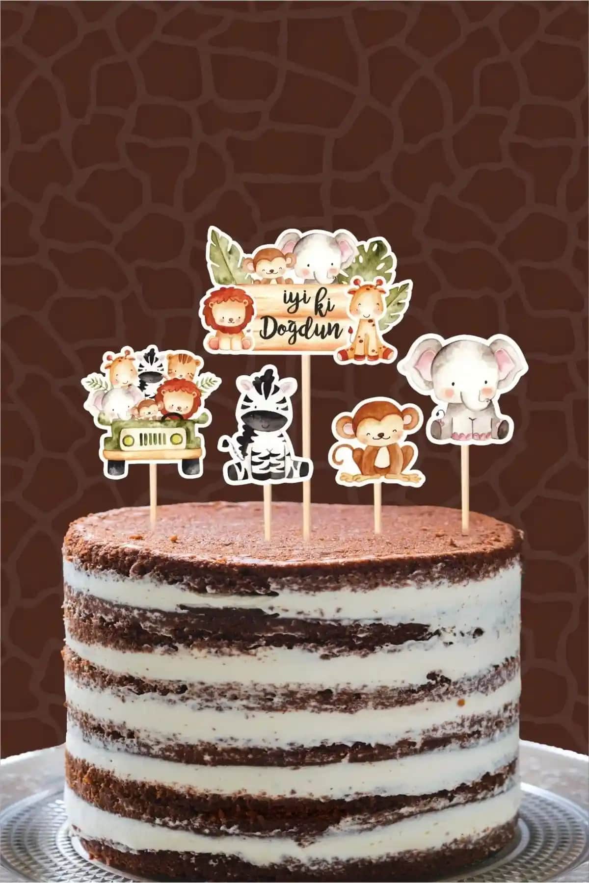 Çocuk Doğum Günleri İçin Pastel Safari Hayvanları Pasta Süsü Ürün Tanıtımı ve Özellikleri