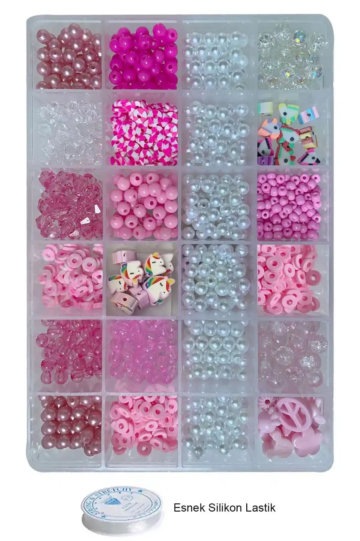 Çocuklar İçin Renkli Boncuk ve Figürlerle Takı Tasarım Seti Güvenilir Satıcı