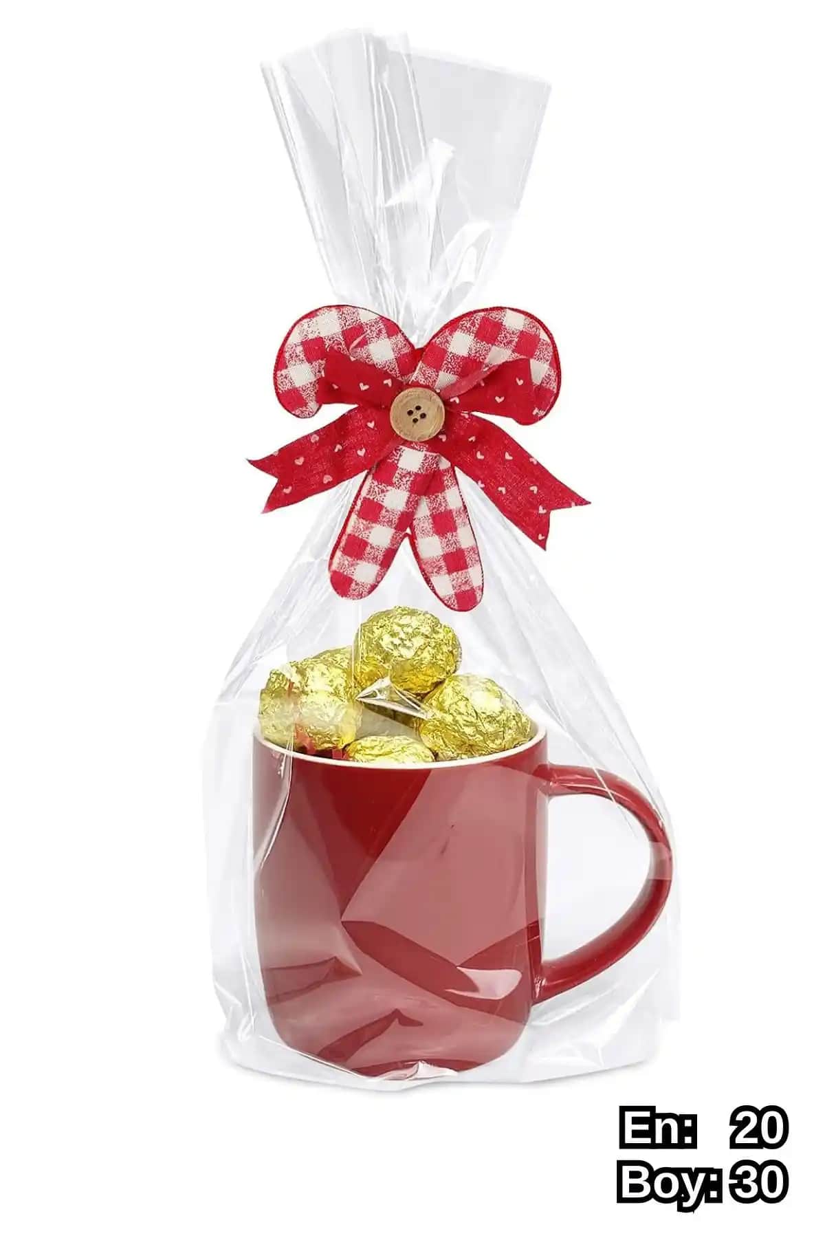 Dekals 100 Adet 20x30 Düz Şeffaf Jelatin Opp Kurabiye Aksesuar Poşeti Ambalaj Paketi