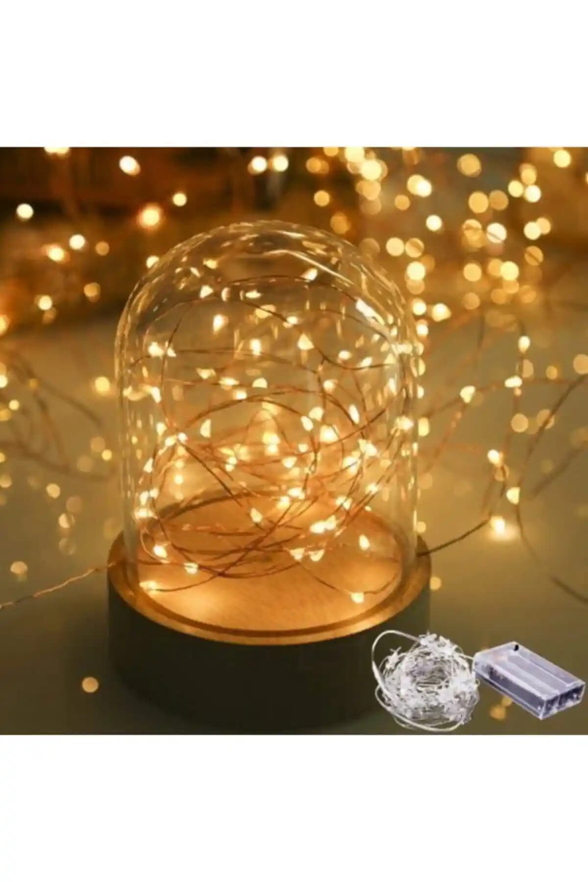 Deniz Party Store Sarı Gün Işığı Telli Dekoratif Peri LED Işıkları İç ve Dış Mekan Kullanımı