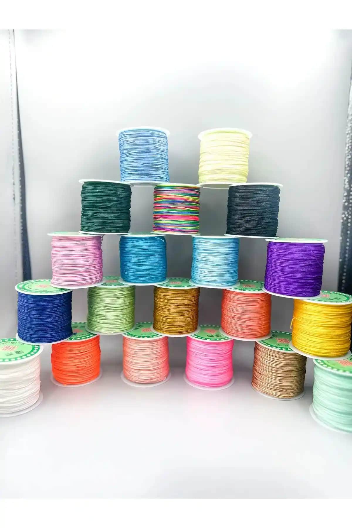 Egem Aksesuar 20 Renkli Paraşüt İpi 100 Metre Çok Yönlü ve Canlı Tasarım Malzemesi