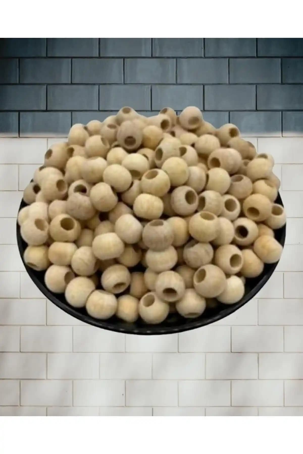 Flea Market 10 mm Ham Ahşap Yuvarlak Boncuk: Doğal ve Dayanıklı El İşi Malzemeleri