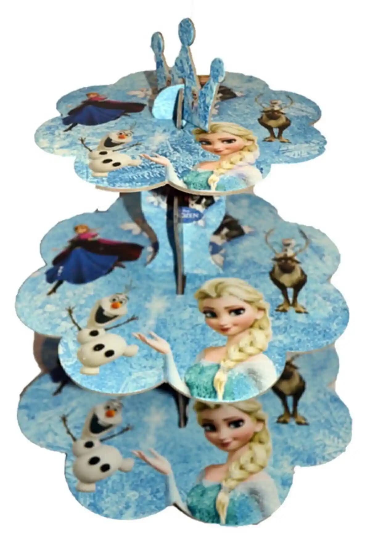 Frozen Elsa Kek Standı Çocuk Partileri İçin Renkli ve Dayanıklı Dekorasyon Seçeneği