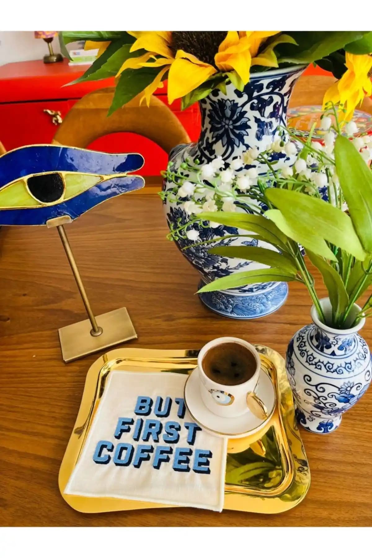 Ge Living But First Coffee Desenli Kokteyl Peçete: Şık ve Dayanıklı Sunum Aksesuarı