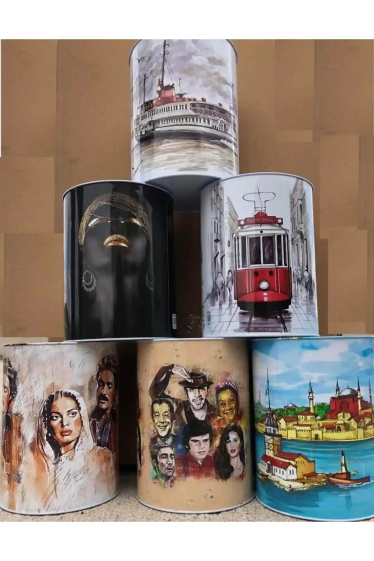 Genel Markalar 16,5x20,5 cm lazer baskılı metal kumbara: estetik ve dayanıklı tasarım