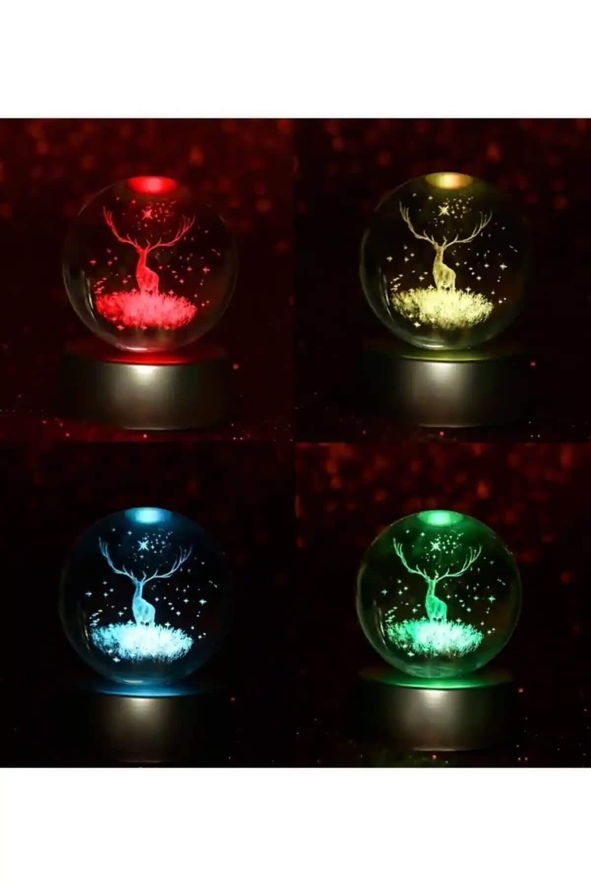 Genel Markalar Cam Küre Karşılaştırması: 3D Geyikli ve Renkli Satürn Modelleri