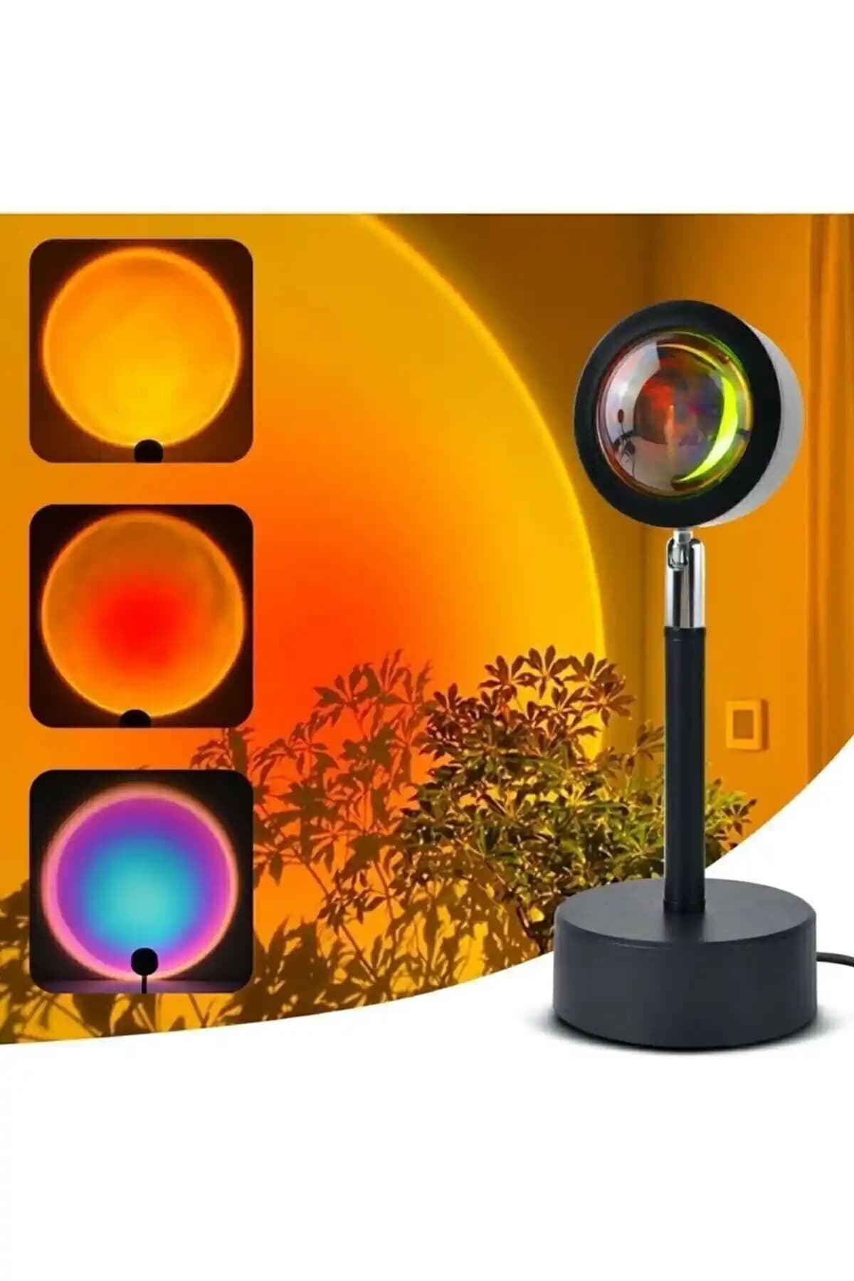 Gün Batımı Atmosfer Lambası: Çok Renkli, Uzaktan Kumandalı ve Dayanıklı Dekoratif Işık