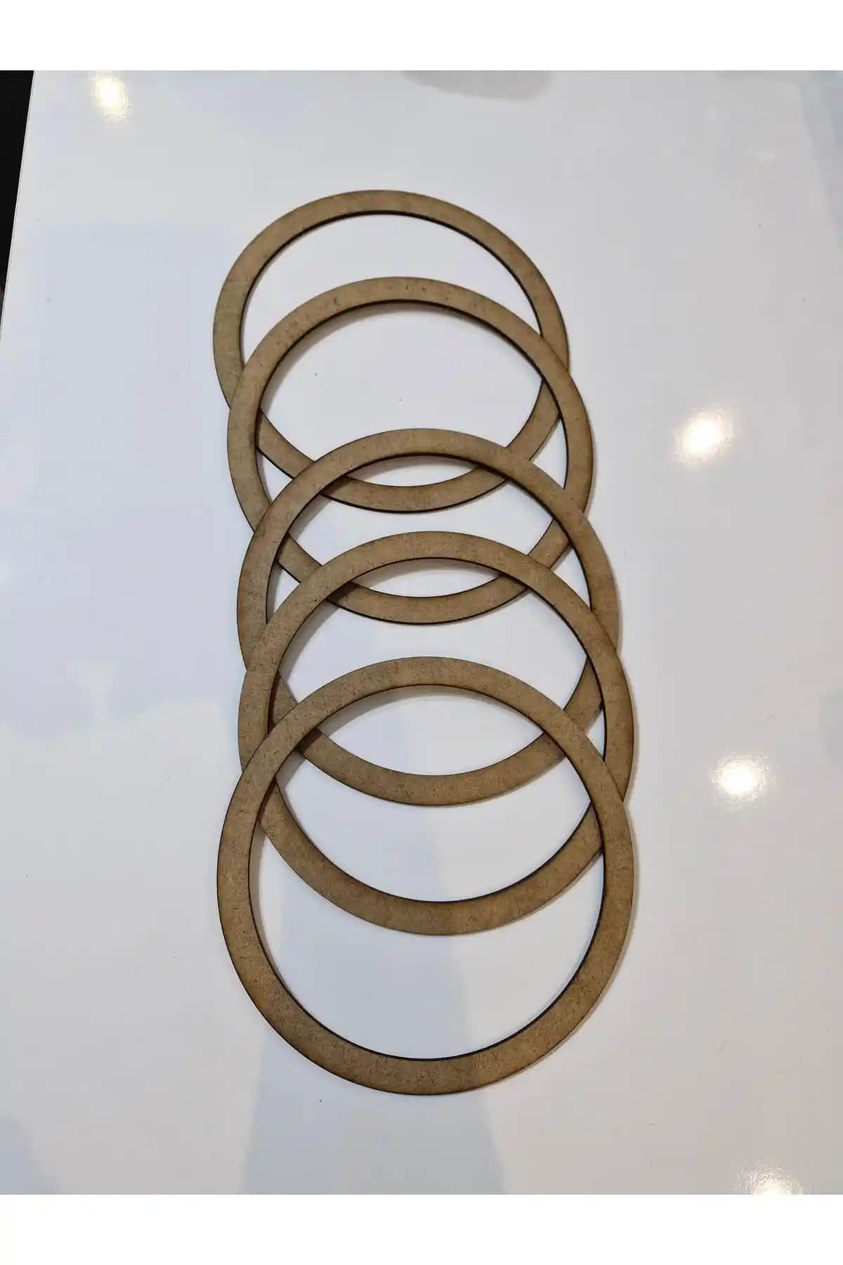 Ham MDF Kasnak Seti 18cm 5'li El İşleri ve Dekorasyon Malzemeleri