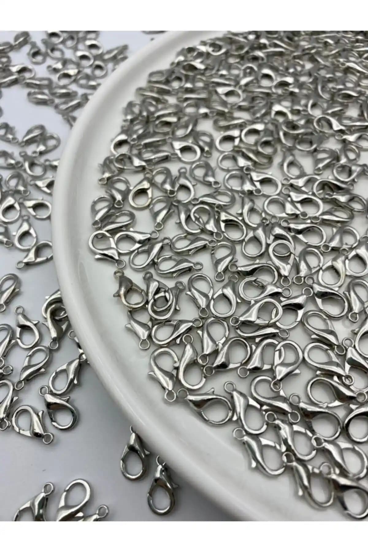 Hedef Bijuteri Nikel Renkli Metal Takı Klipsleri Seti 50 Adet, Dayanıklı ve Kullanışlı