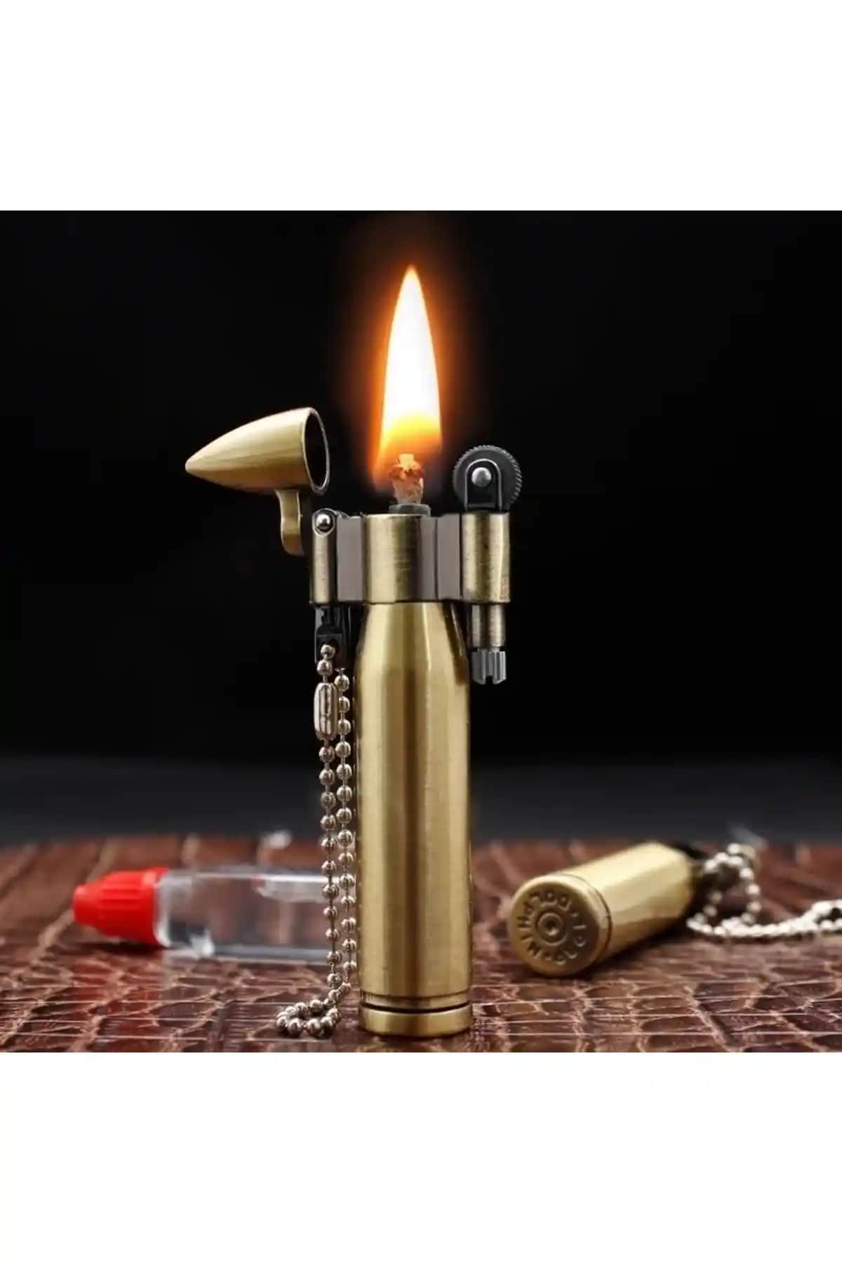 Hızırığulları Mermi Görünümlü Metal Çakmak Estetik ve İşlevsel Tasarım Özellikleri