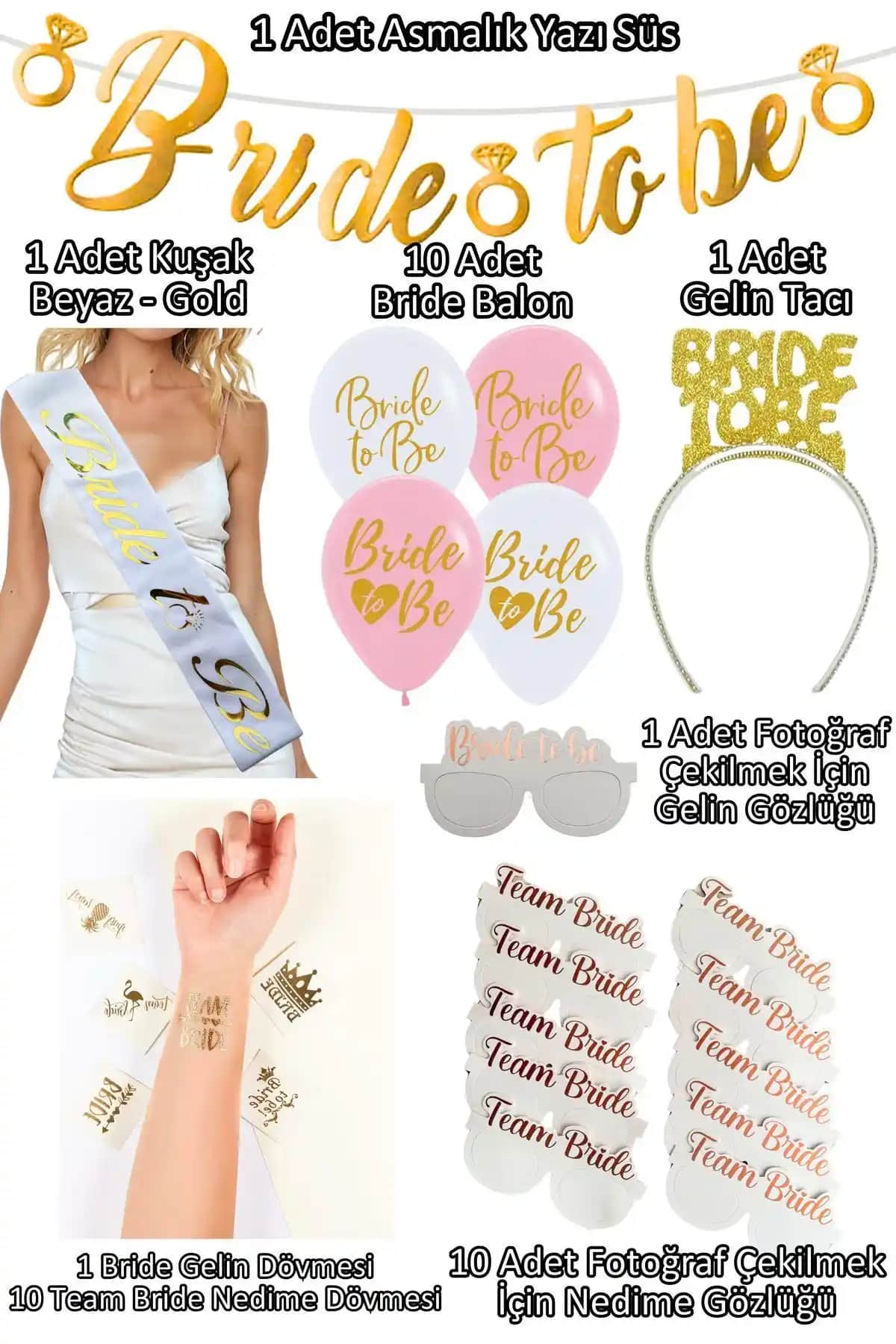 Huzur Party Store ve Parti Dolabı Bride To Be Setleri Karşılaştırması ve İnceleme