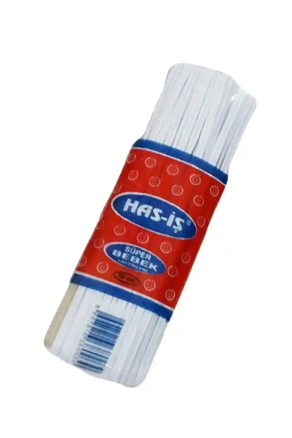 Iş Süper Bebek Lastik 10 Metre Beyaz Bel Paça Don Etek Lastiği Güçlü ve Yumuşak Tasarım