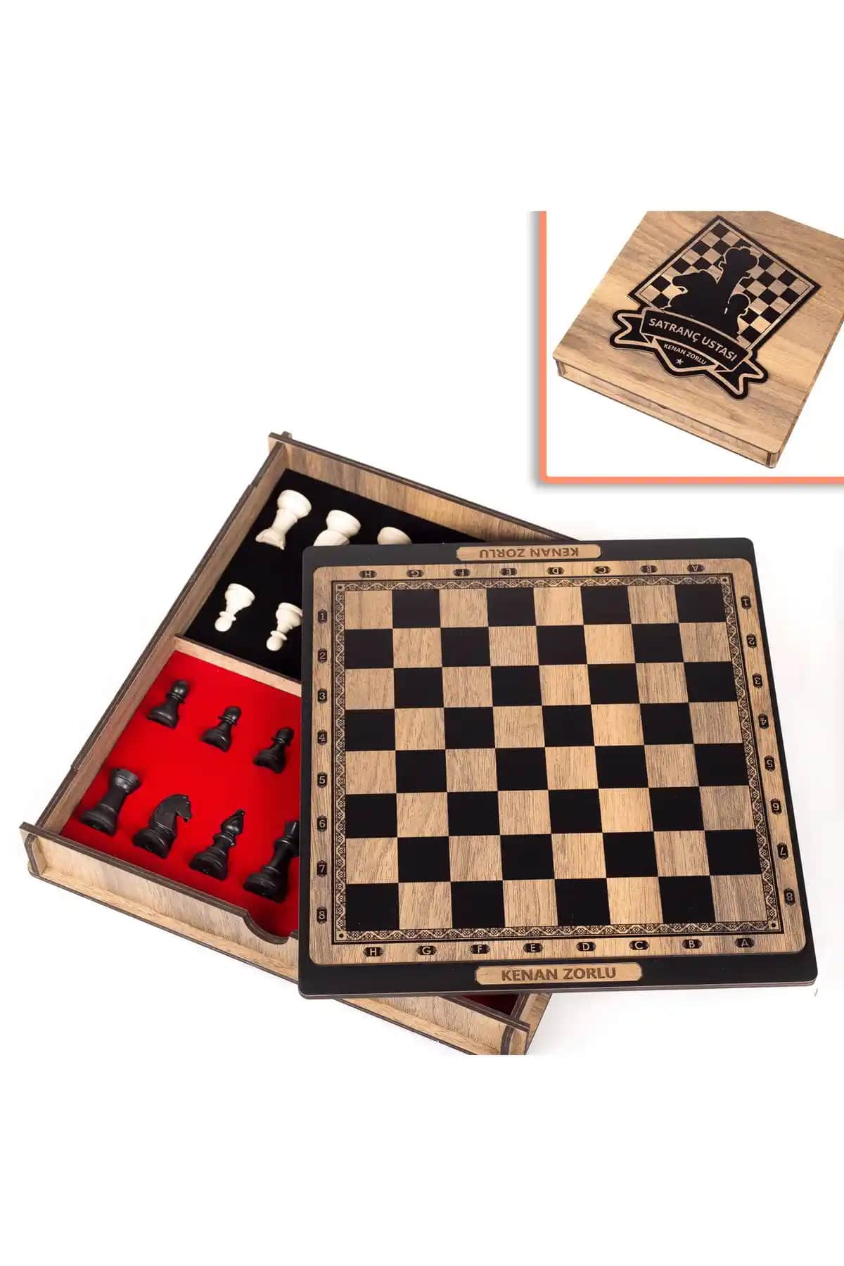 İsimliksepeti Özel Kutulu Satranç Takımı: Kişiselleştirilebilir ve Şık Tasarım