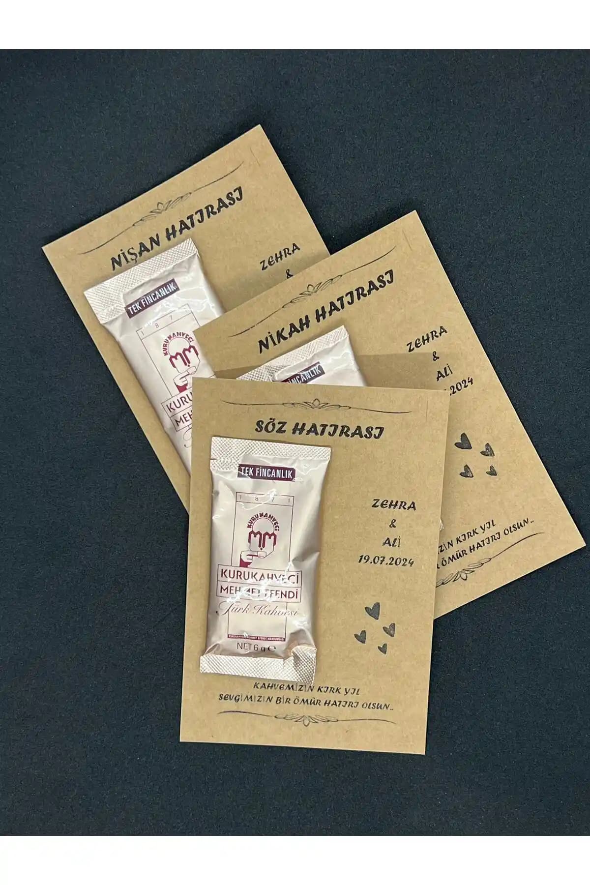 İstanbul'un Özel Günleri İçin Kişiye Özel Kahveli Kart Tasarımları