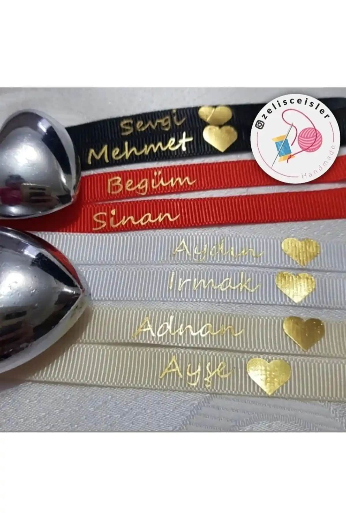 Kalpli yüzük kurdelesi ile kişiselleştirilebilir anlamlı hediye seçeneği