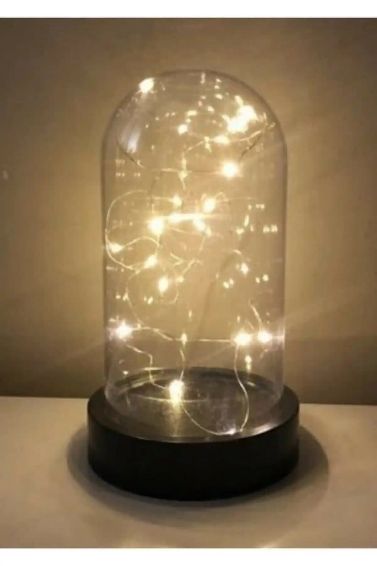 KAYAX Ters Fanus Plastik Taban Mika Cam ile Şık Dekoratif Aydınlatma Ünitesi