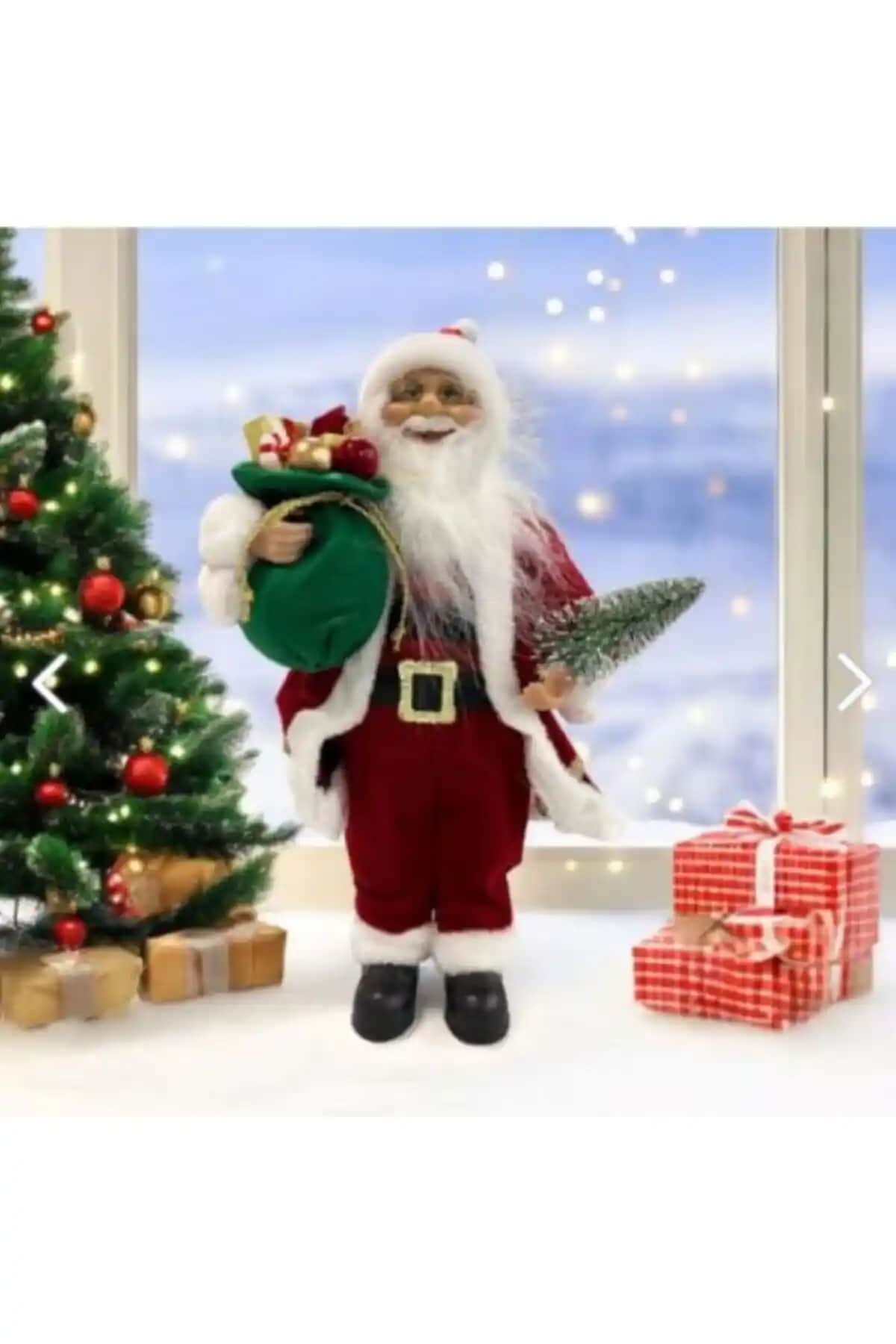 Kırmızı Noel Baba Heybeli 45 cm - Yılbaşı Dekorasyonunda Sıcak ve Sevimli Detay