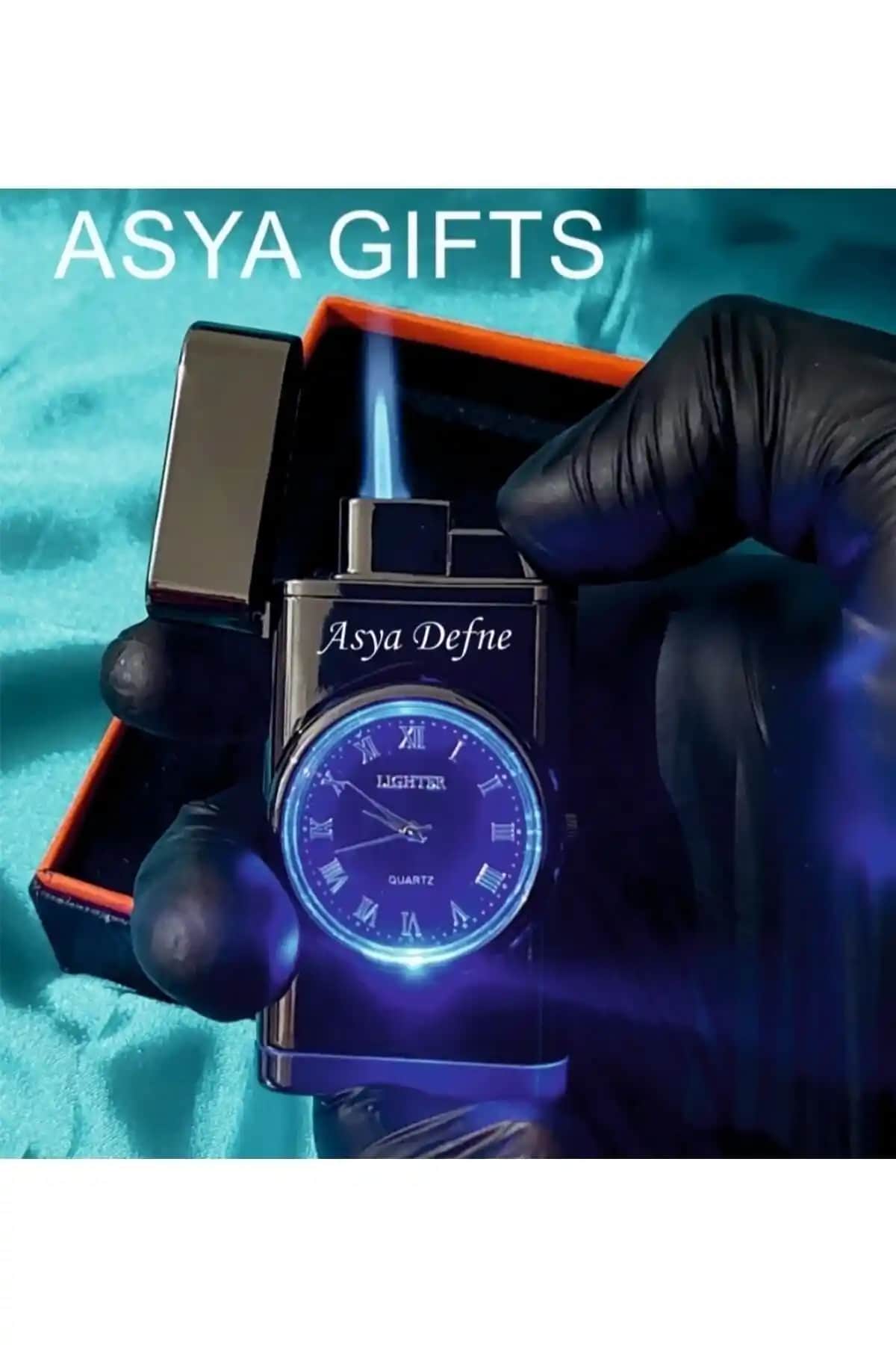 Kişiye Özel İsim Baskılı Turbo Jet Çakmak: Işıklı ve Saatli Tasarımın Yenilikçi Seçeneği