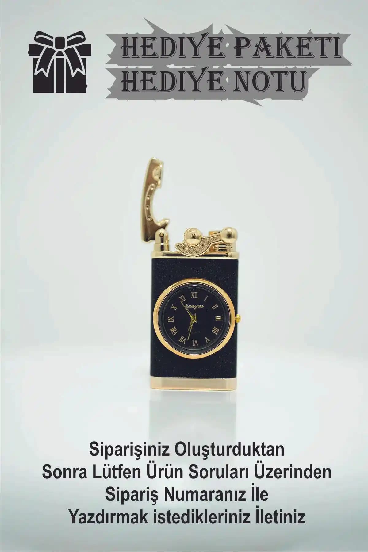 Kişiye Özel Saatli Işıklı Rüzgâra Dayanıklı Pürmüz Çakmak Tasarımı ve Özellikleri