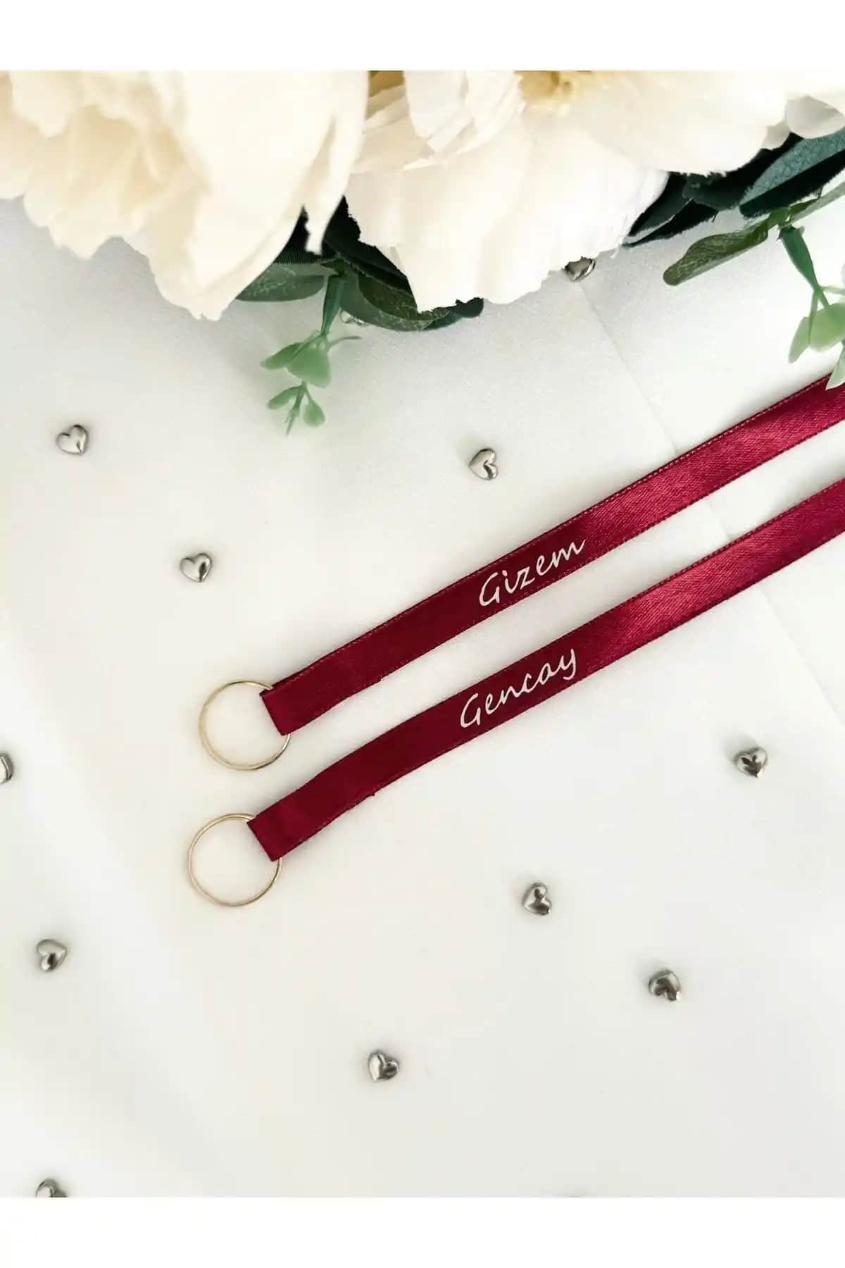 LikyaDükkan Kişiye Özel Nişan ve Söz Kurdelesi Şık ve Dayanıklı Tasarım