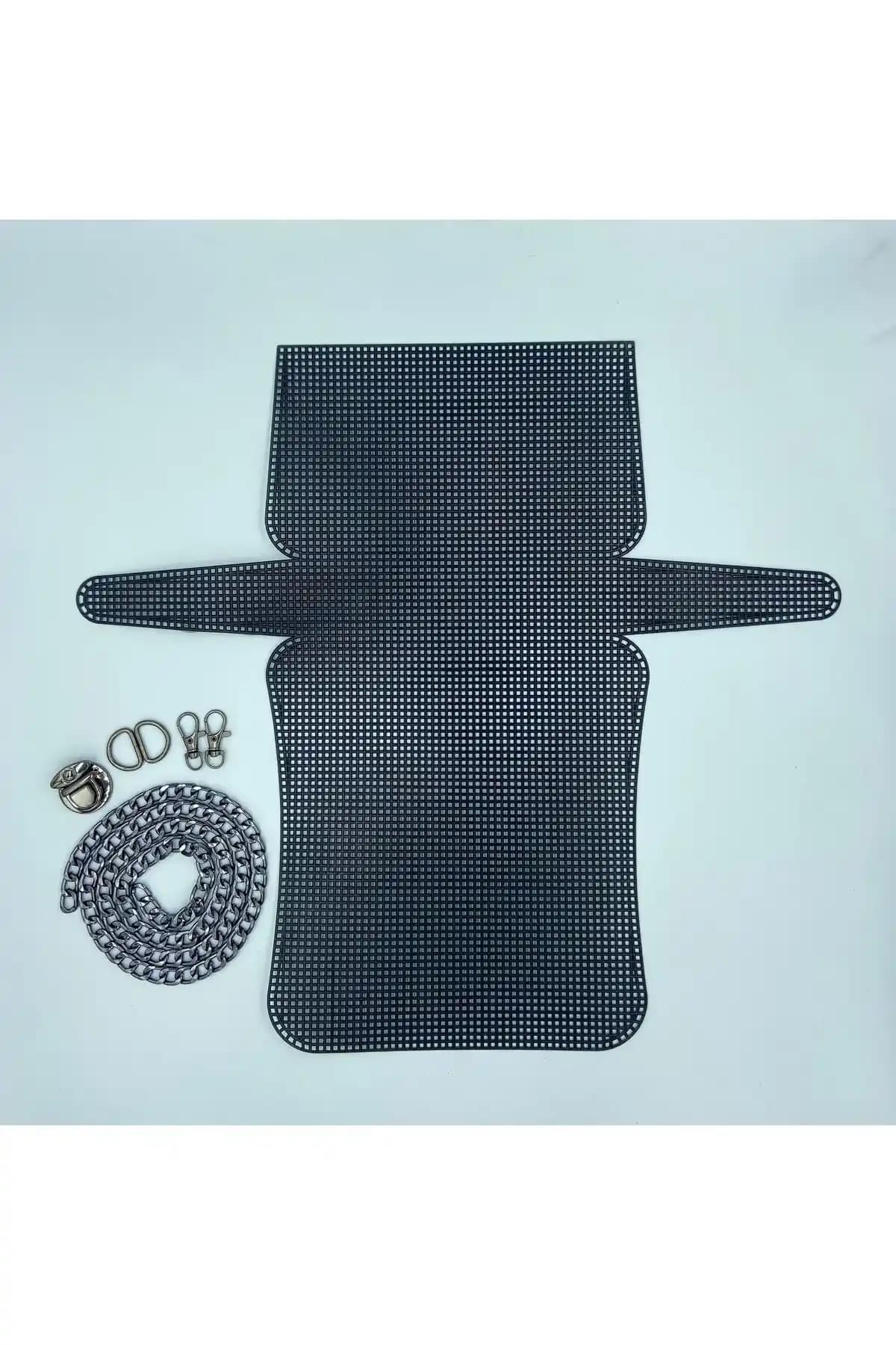 LT LNY Lina L Siyah Plastik Kanvas Çanta Seti: Şıklık ve Fonksiyonellik Bir Arada