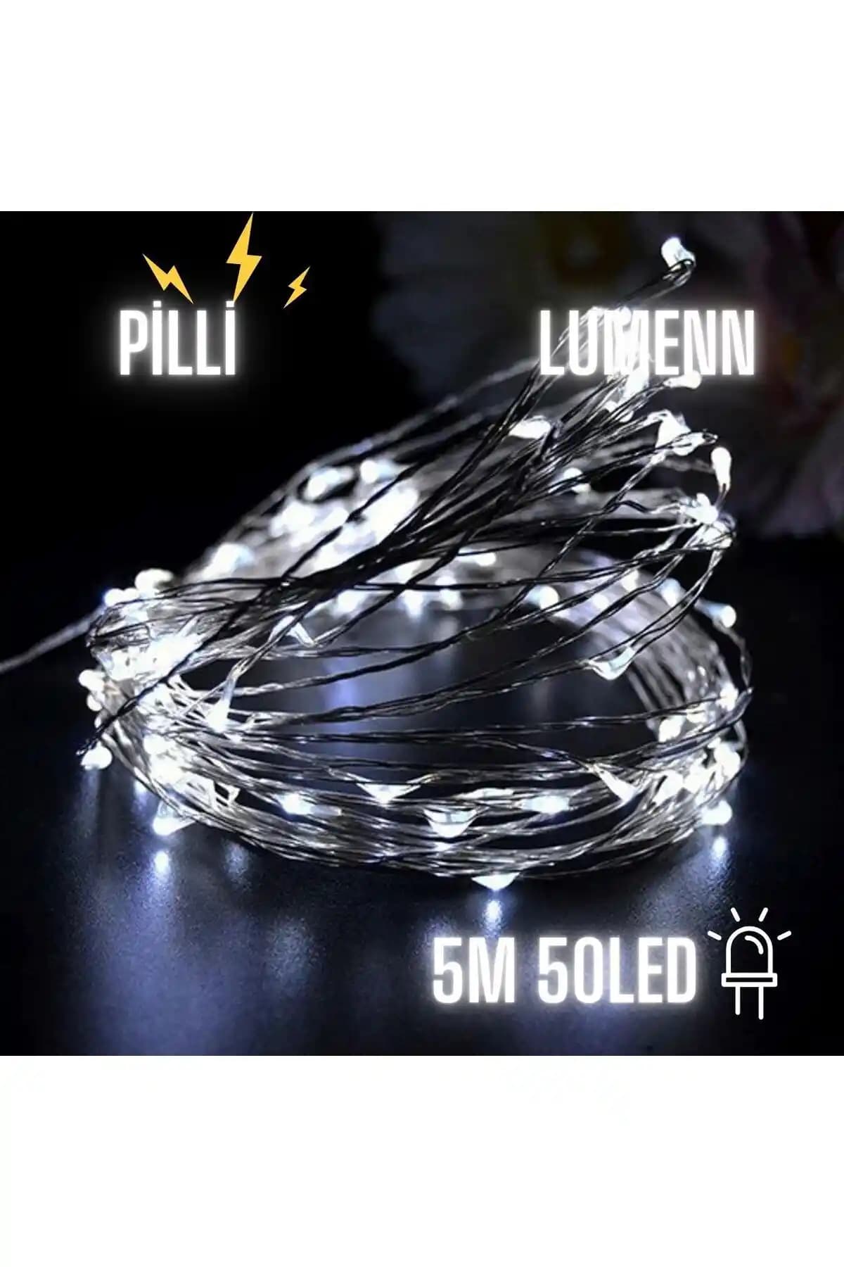 Lumenn Peri Led Işık Beyaz 5 Metre Su Geçirmez Dekoratif Aydınlatma Çözümü