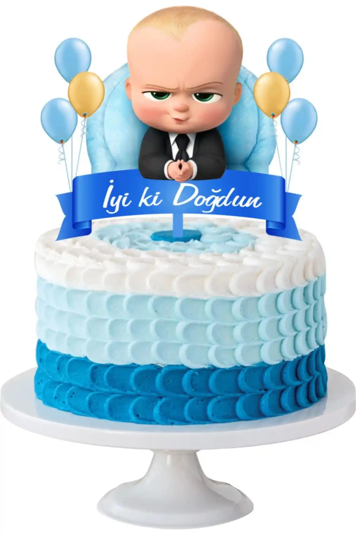 Masal Şekerleme Patron Bebek Pasta Süsü Renkli ve Eğlenceli Dekorasyon Seçeneği