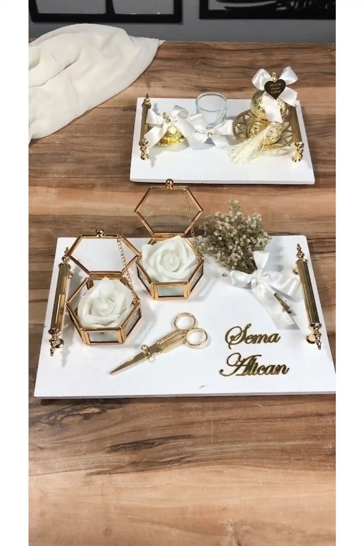 Masalsı Konsept Söz Tepsisi ve Aksesuarları: Düğün ve Özel Kutlamalar İçin Şık Dekorasyon Seçenekleri