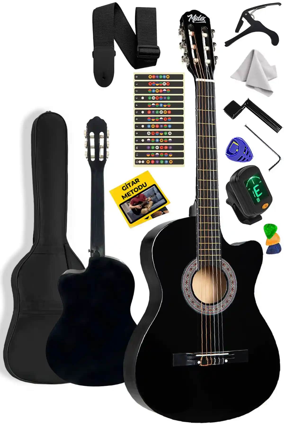 Midex CG-395BK Siyah Klasik Gitar: Dayanıklı ve Estetik Enstrüman Özellikleri ve Kullanım Avantajları